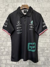 2023 Mercedes F1 Team POLO T-Shirt Black with number 66