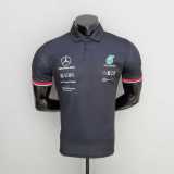 2022 Mercedes F1 Team POLO T-Shirt Black with number 66