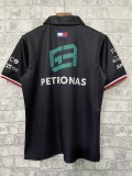 2023 Mercedes F1 Team POLO T-Shirt Black with number 66