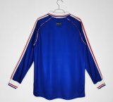 1998 France Home Retro Jersey  Long Sleeve