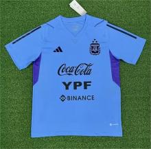 22/23 Argentina Training Blue Jersey With 3 Stars Fans Version