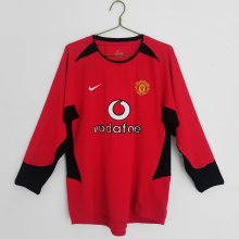 02/04 Man United Home Long Sleeve Retro Jersey