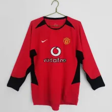 02/04 Man United Home Long Sleeve Retro Jersey