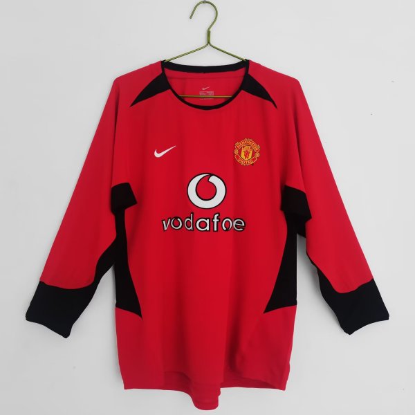 02/04 Man United Home Long Sleeve Retro Jersey