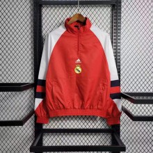 2023 Real Madrid Red Windbreaker Jacket Thai Quality