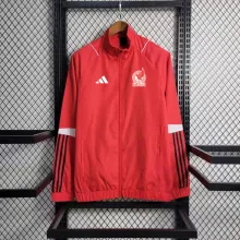 22/23 Mexico Red Windbreaker Jacket Black Thai Quality