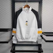 2023 Real Madrid White Windbreaker Jacket Thai Quality