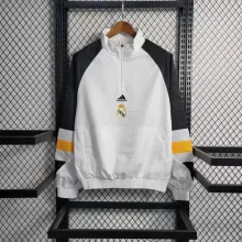 2023 Real Madrid White Windbreaker Jacket Thai Quality