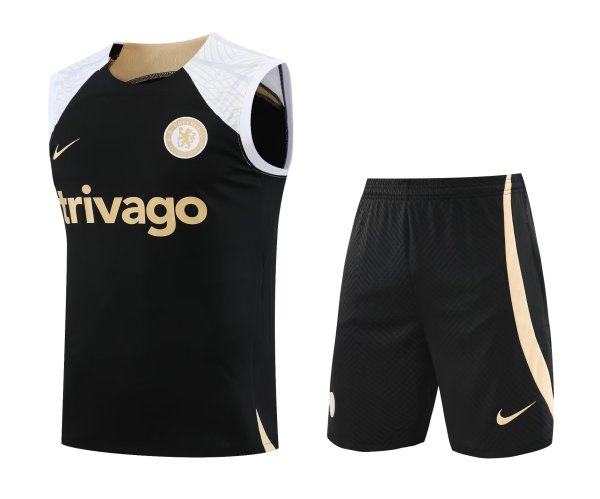 23/24 Chelsea Black Vest Training suit