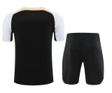 23/24 Chelsea Black Training Set--Short sleeve and Short Pant Training Tracksuit