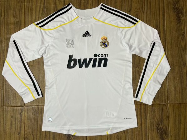 09/10 Real Madrid Home Retro Jersey Long Sleeve