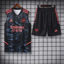 22/23 Arsenal Vest Training Set--Vest and Short Pant Training Tracksuit