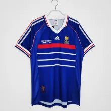 1998 France Home  Retro Jersey With Final Letter
