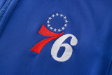 NBA Philadelphia 76ers Blue with Cap Jacket Tracksuit High Quality