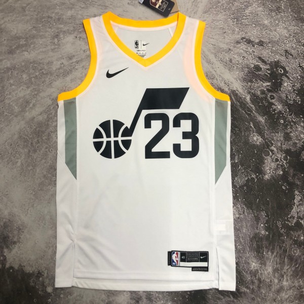 NBA 2023 Men Utah Jazz White #23 MARKKANEN Jersey High Quality Name and Number Print
