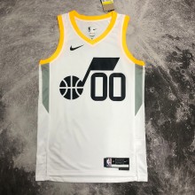 NBA 2023 Men Utah Jazz White #00 CLARKSON Jersey High Quality Name and Number Print