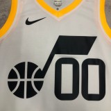 NBA 2023 Men Utah Jazz White #00 CLARKSON Jersey High Quality Name and Number Print