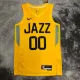 NBA 2023 Men Utah Jazz Yellow #00 CLARKSON Jersey High Quality Name and Number Print