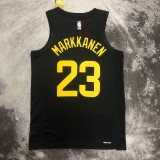 NBA 2023 Men Utah Jazz Black with Jordan Logo #23 MARKKANEN Jersey High Quality Name and Number Print