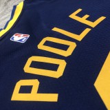 NBA Men Season 2023 Golden State Warriors Blue with Jordan Logo #3 POOLE Jersey High Quality Name and Number Print