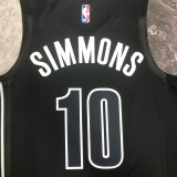 NBA Men 2023 Brooklyn Nets Black with Jordan Logo #10 SIMMONS Jersey High Quality Name and Number Print