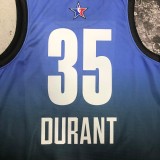 NBA Men 2023 Brooklyn Nets All Stars Blue #35 DURANT Jersey High Quality Name and Number Print