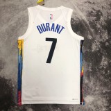 NBA Men 2023 Brooklyn Nets City Version White #7 DURANT Jersey High Quality Name and Number Print