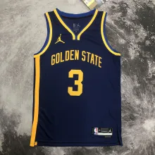 NBA Men Season 2023 Golden State Warriors Blue with Jordan Logo #3 POOLE Jersey High Quality Name and Number Print