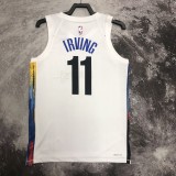 NBA Men 2023 Brooklyn Nets City Version White #11 IRVING Jersey High Quality Name and Number Print