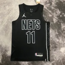 NBA Men 2023 Brooklyn Nets Black with Jordan Logo #11 IRVING Jersey High Quality Name and Number Print