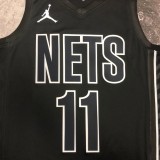 NBA Men 2023 Brooklyn Nets Black with Jordan Logo #11 IRVING Jersey High Quality Name and Number Print