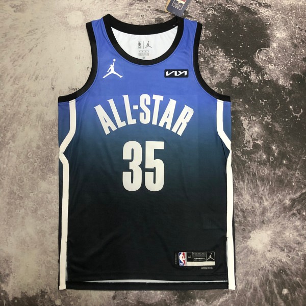 NBA Men 2023 Brooklyn Nets All Stars Blue #35 DURANT Jersey High Quality Name and Number Print
