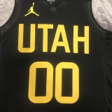 NBA 2023 Men Utah Jazz Black with Jordan Logo #00 CLARKSON Jersey High Quality Name and Number Print
