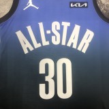 NBA Men 2023 All Stars Golden State Warriors Blue #30 CURRY Jersey High Quality Name and Number Print
