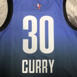 NBA Men 2023 All Stars Golden State Warriors Blue #30 CURRY Jersey High Quality Name and Number Print