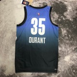 NBA Men 2023 Brooklyn Nets All Stars Blue #35 DURANT Jersey High Quality Name and Number Print