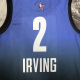 NBA Men 2023 Brooklyn Nets All Stars Blue #2 IRVING Jersey High Quality Name and Number Print