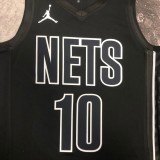 NBA Men 2023 Brooklyn Nets Black with Jordan Logo #10 SIMMONS Jersey High Quality Name and Number Print