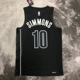 NBA Men 2023 Brooklyn Nets Black with Jordan Logo #10 SIMMONS Jersey High Quality Name and Number Print