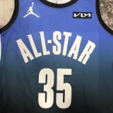NBA Men 2023 Brooklyn Nets All Stars Blue #35 DURANT Jersey High Quality Name and Number Print