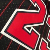 NBA Men Season 1996 Retro Chicago Bulls Black Stripe #23 JORDAN Jersey High Quality Name and Number Print