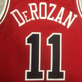 NBA Men 2023 Chicago Bulls Red #11 DEROZAN Jersey High Quality Name and Number Print
