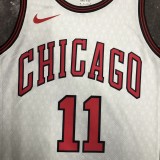 NBA Men 2023 Chicago Bulls City Version White #11 DEROZAN Jersey High Quality Name and Number Print