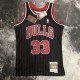 NBA Men Season 1996 Retro Chicago Bulls Black Stripe #33 PIPPEN Jersey High Quality Name and Number Print