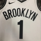 NBA Men 2023 Brooklyn Nets White #1 BRIDGES Jersey High Quality Name and Number Print