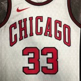 NBA Men 2023 Chicago Bulls City Version White #33 PIPPEN Jersey High Quality Name and Number Print