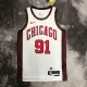 NBA Men 2023 Chicago Bulls City Version White #91 RODMAN Jersey High Quality Name and Number Print
