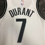 NBA Men 2023 Brooklyn Nets White #7 DURANT Jersey High Quality Name and Number Print
