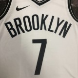 NBA Men 2023 Brooklyn Nets White #7 DURANT Jersey High Quality Name and Number Print