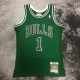 NBA Men Season 08-09 Retro Chicago Bulls Green #1 ROSE with Black Letter Jersey High Quality Name and Number Print